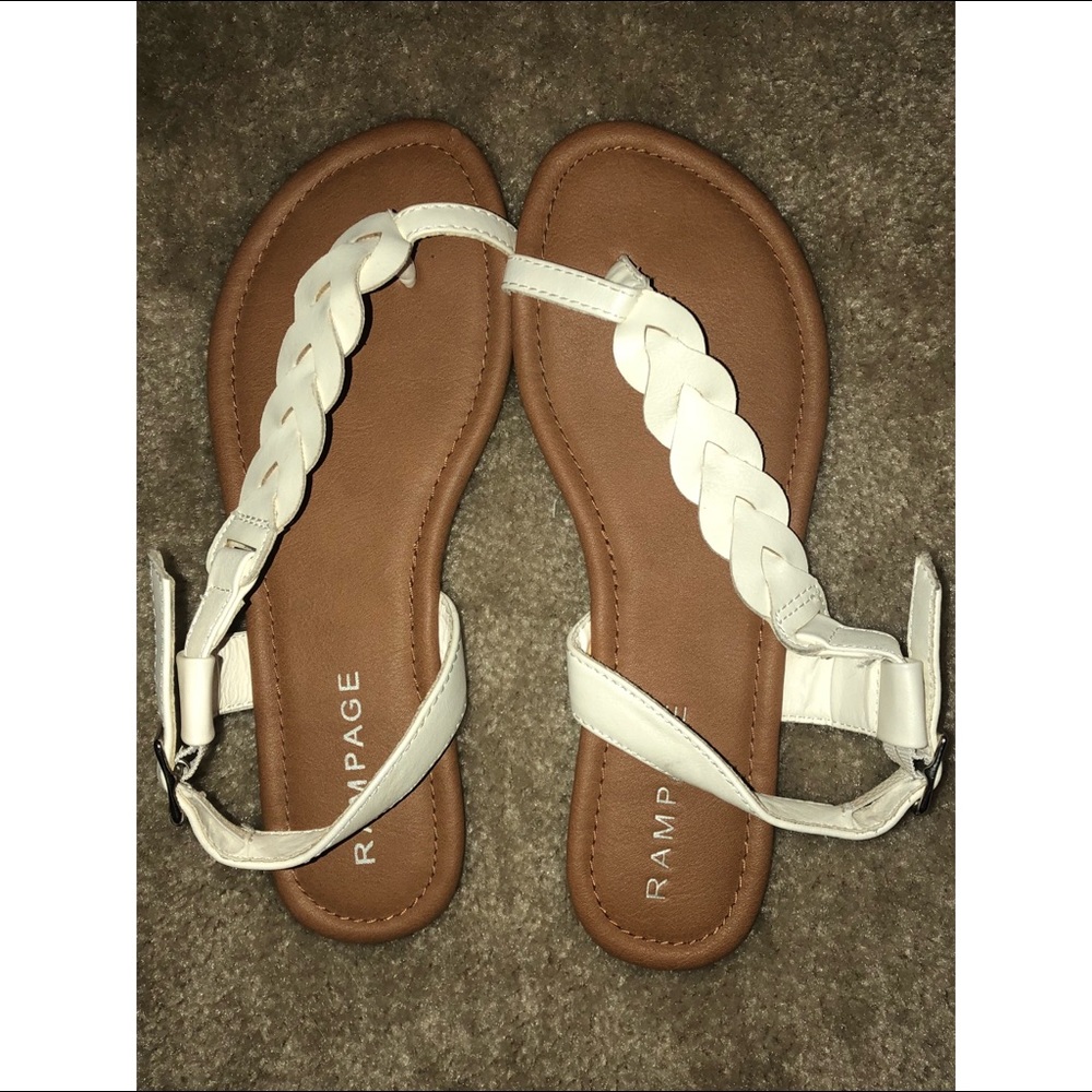 Rampage White Braid Sandal